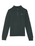 Lyle & Scott Kids' Quarter Zip Jumper, Argyle Teal