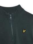 Lyle & Scott Kids' Quarter Zip Jumper, Argyle Teal