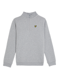 Lyle & Scott Kids' Quarter Zip Jumper, Light Grey Marl