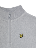 Lyle & Scott Kids' Quarter Zip Jumper, Light Grey Marl