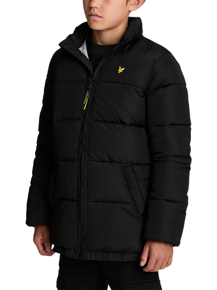 Lyle & Scott Kids' Quilted Puffer Jacket, Jet Black, Jet Black