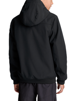 Lyle & Scott Kids' Soft Shell Hooded Jacket, Jet Black - view 2, Jet Black