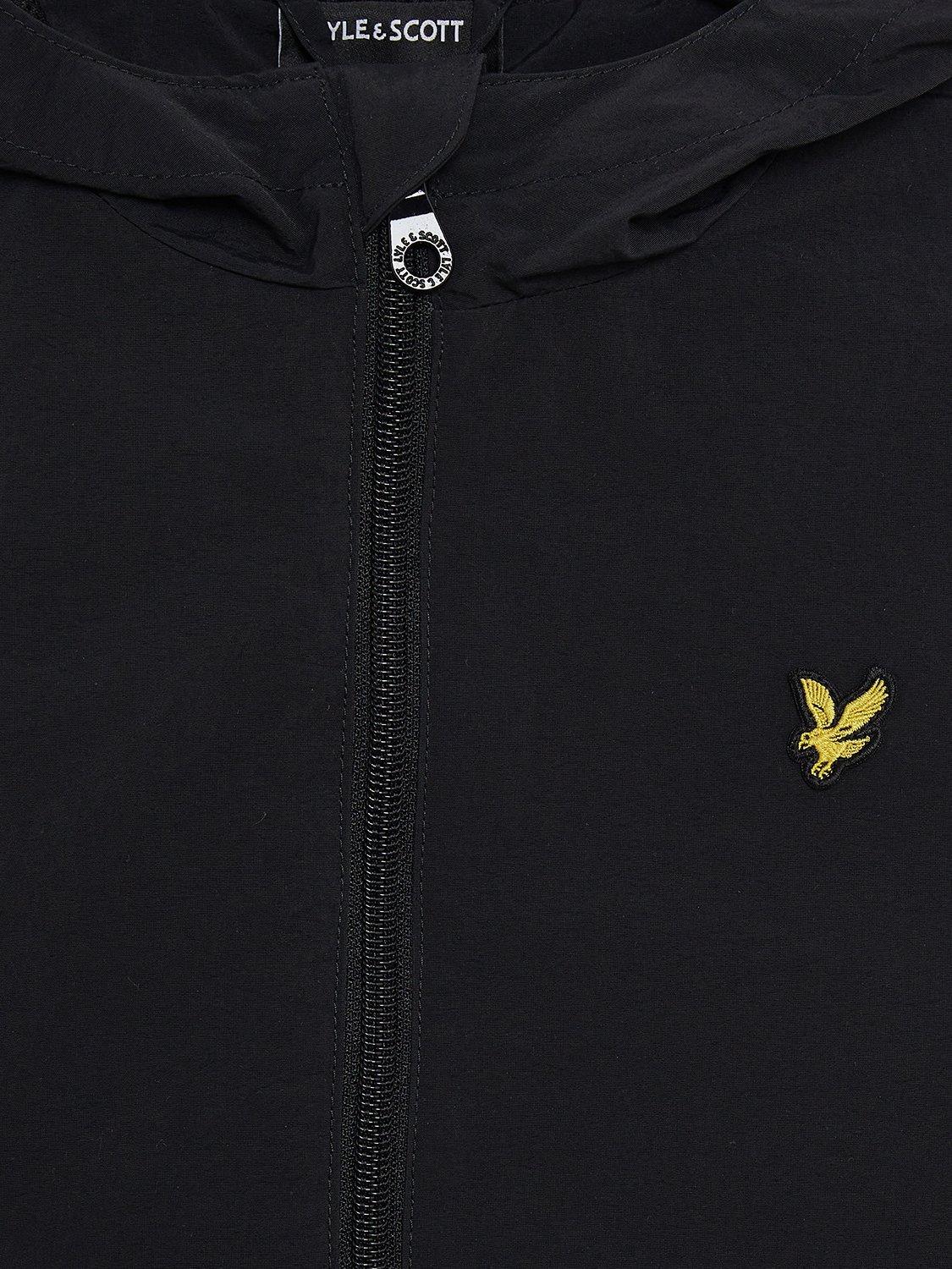 Product image 4 of 5, which shows Lyle & Scott Kids' Zipped Hooded Jacket, Jet Black, 8-9 years