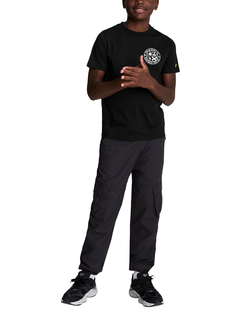Product image 4 of 7, which shows Lyle & Scott Kids' Football Logo T-Shirt, Jet Black, 3-4 years
