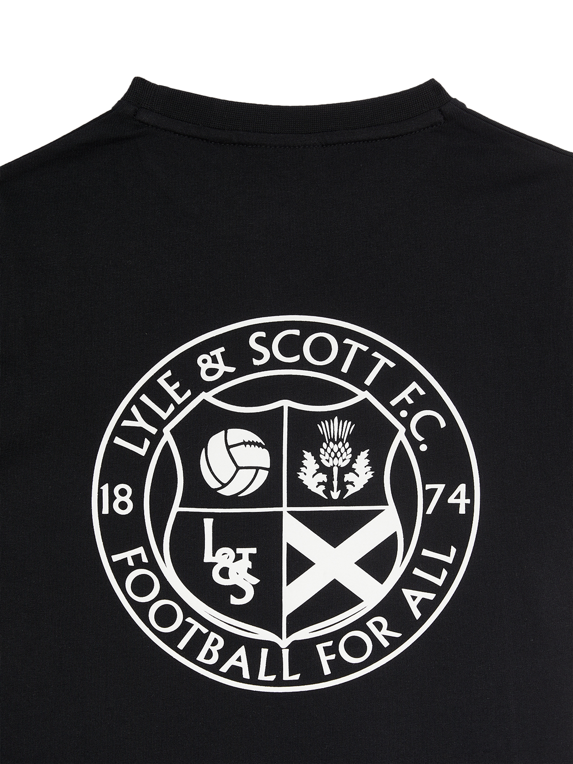 Product image 7 of 7, which shows Lyle & Scott Kids' Football Logo T-Shirt, Jet Black, 3-4 years