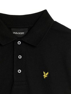 Lyle & Scott Kids' Long Sleeve Polo Shirt - view 2, Black