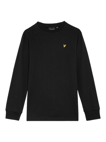 Lyle & Scott Kids' Cotton Long Sleeve Top, Z865 Jet Black
