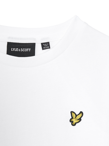 Lyle & Scott Kids' Long Sleeve Cotton Top, White - view 2, White
