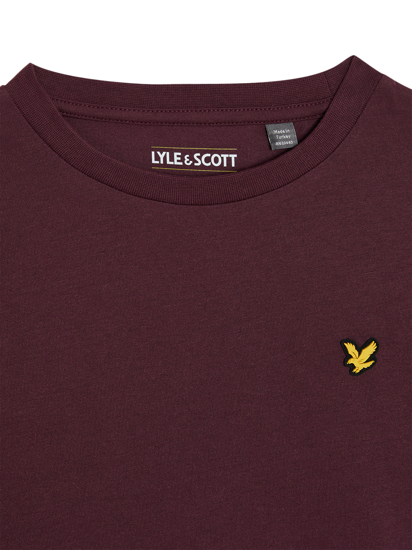 Product image 2 of 3, which shows Lyle & Scott Kids' Sports T-Shirt, Burgundy, 7-8 years