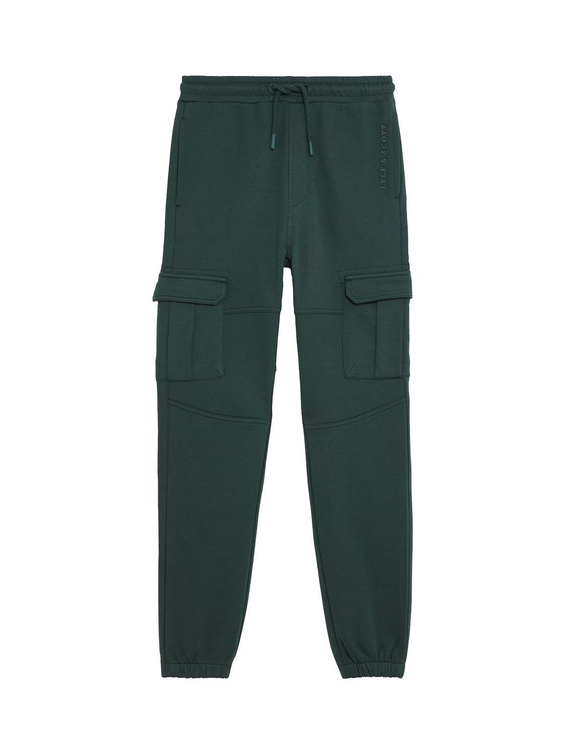 Product image 3 of 7, which shows Lyle & Scott Kids' Cuff Cargo Joggers, Argyle Teal, 3-4 years