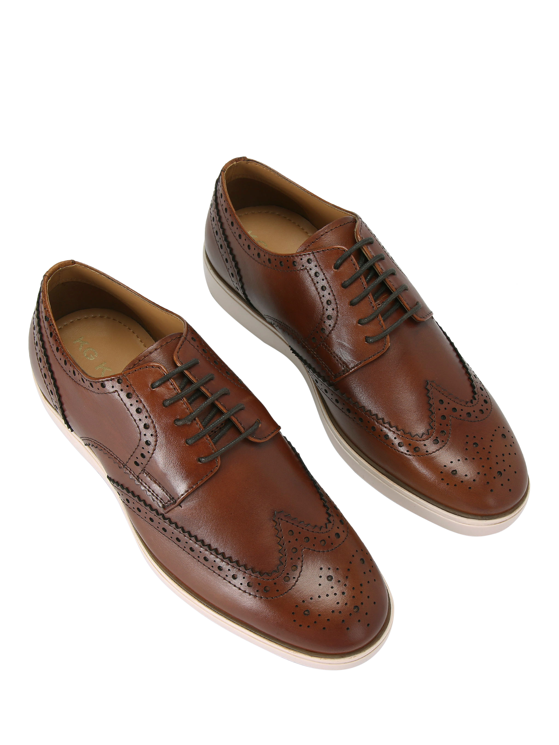 KG Kurt Geiger Franz Leather Brogues Brown Tan