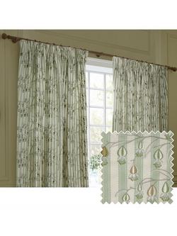 Sanderson Chinese Lanterns Pair Lined Pencil Pleat Curtains, Sage - view 2, Sage