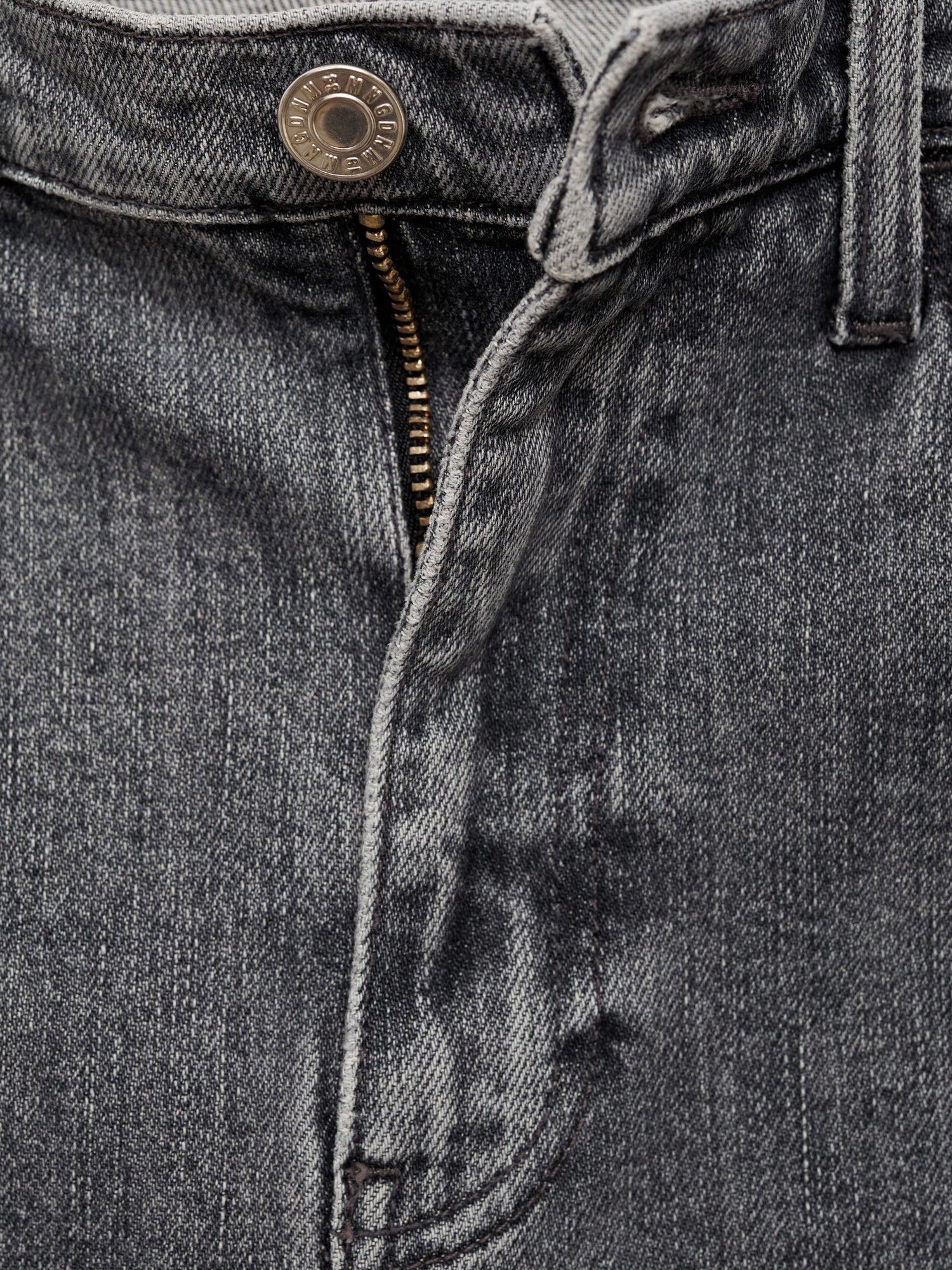 Product image 8 of 8, which shows Mango Claudia Mid Rise Slim Jeans, Grey, 10