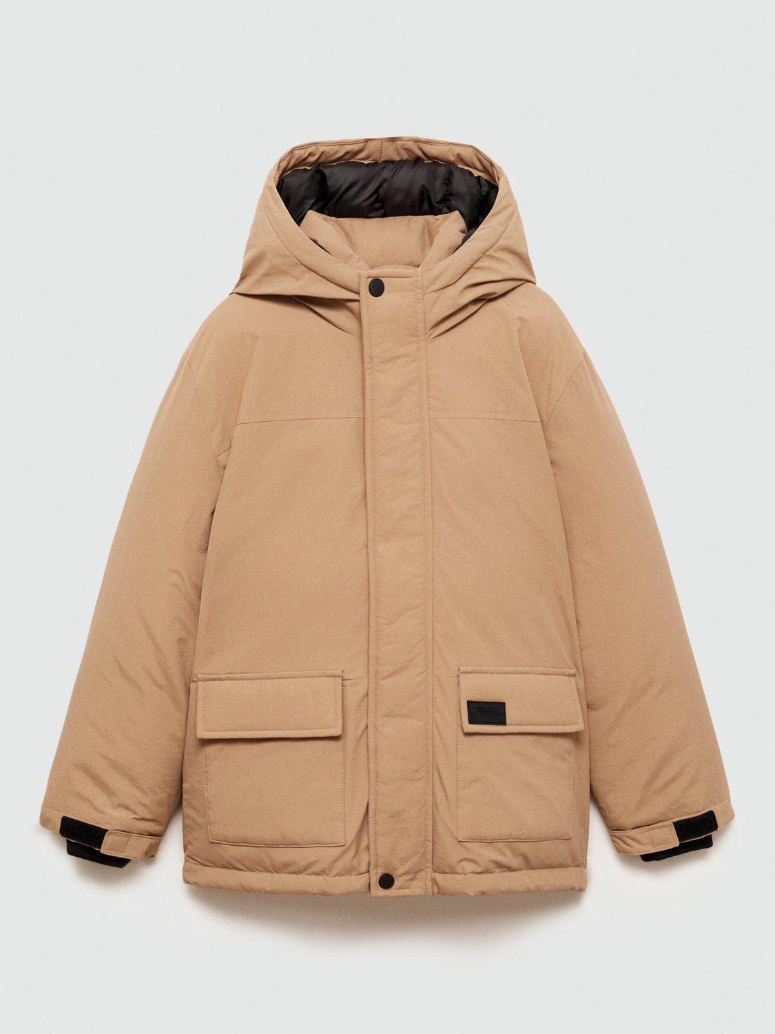 Mango Kids Charlie Anorak Coat Light Brown