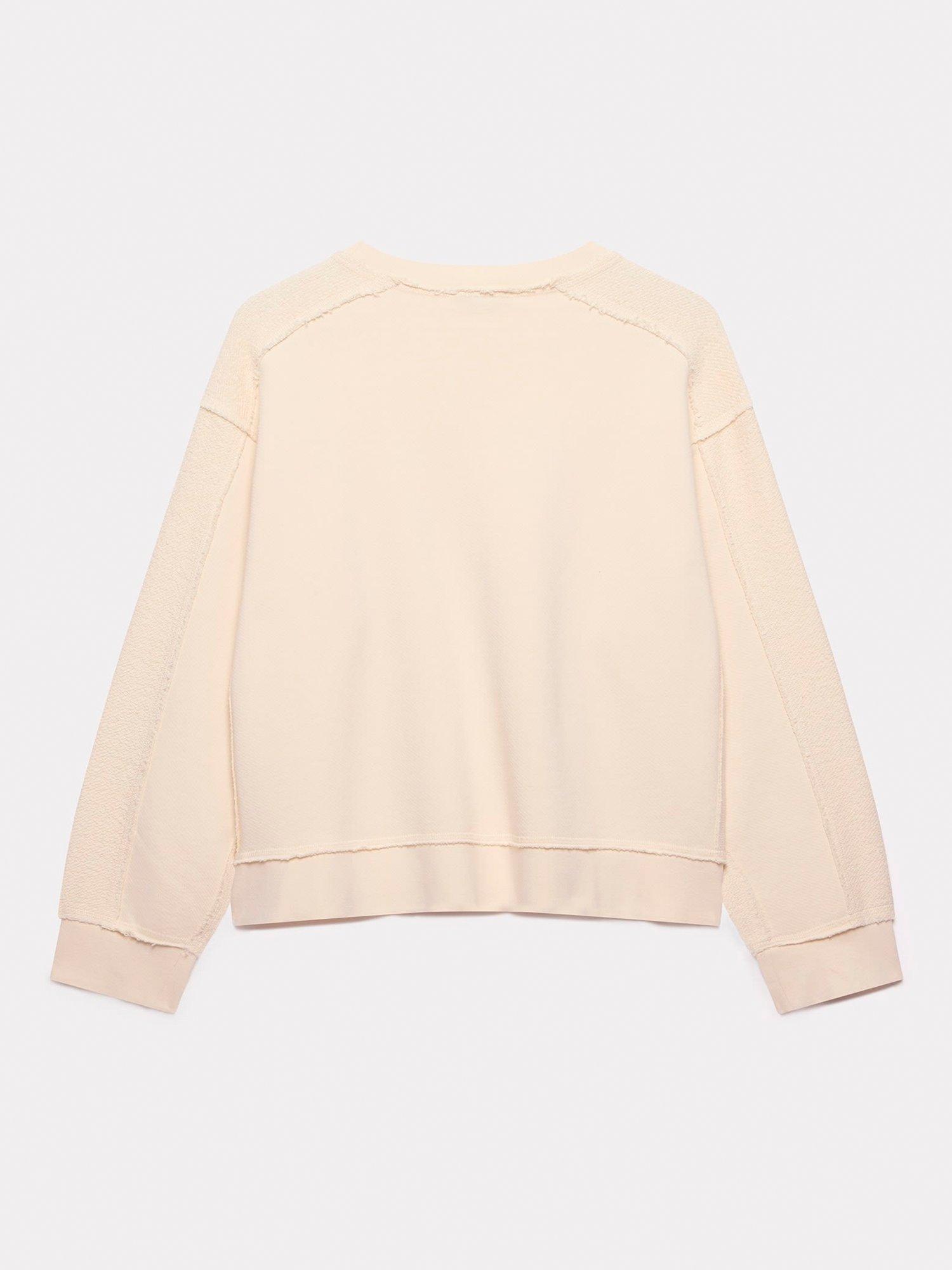 Mint velvet beige cotton sweatshirt shop