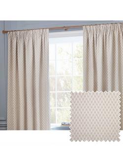 Sanderson Hutton Pair Lined Pencil Pleat Curtains - view 2, Linen
