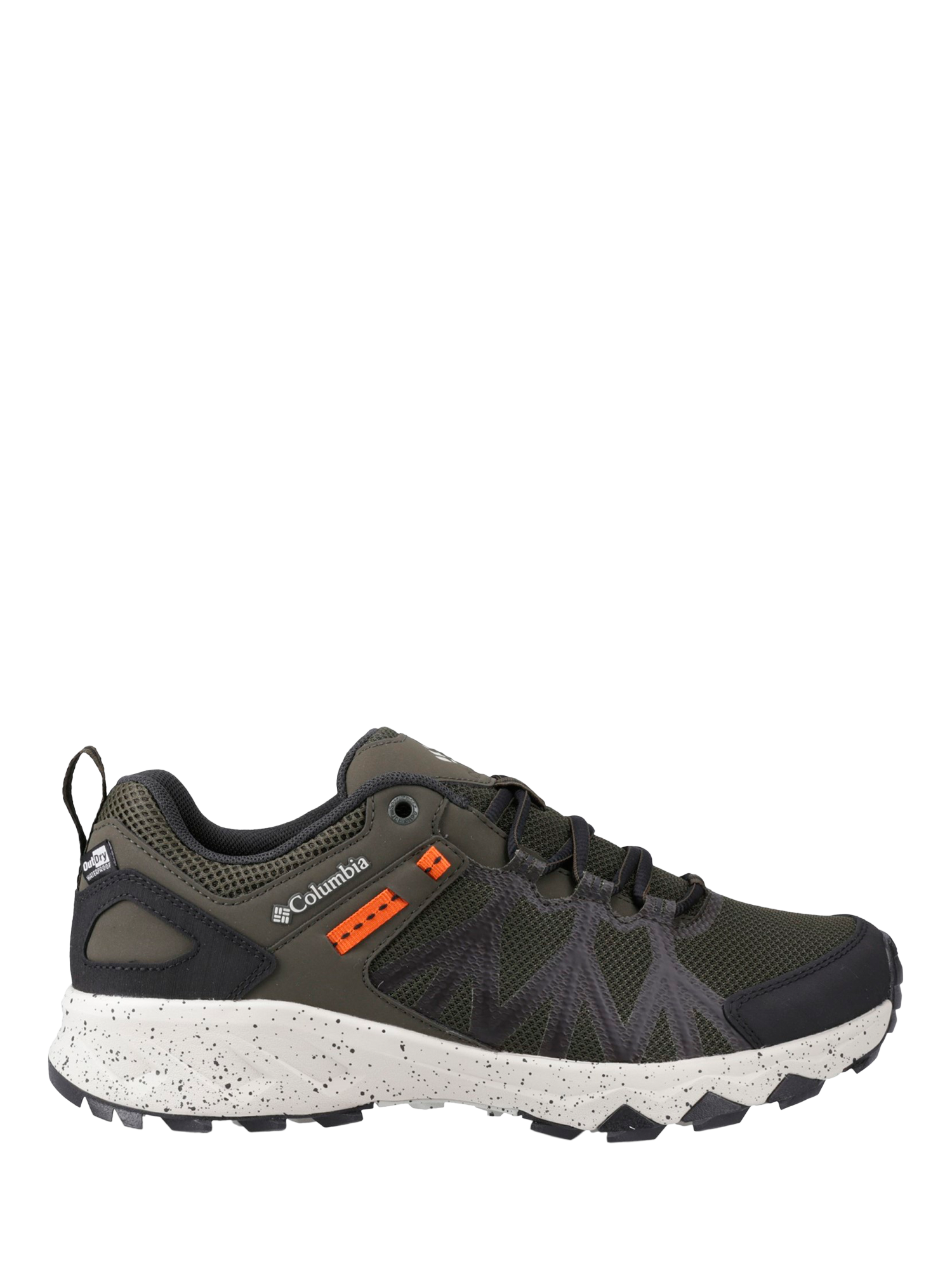 Product image 1 of 4, which shows Columbia Peakfreak II Outdry Hiking Shoes, Dark Olive, 7