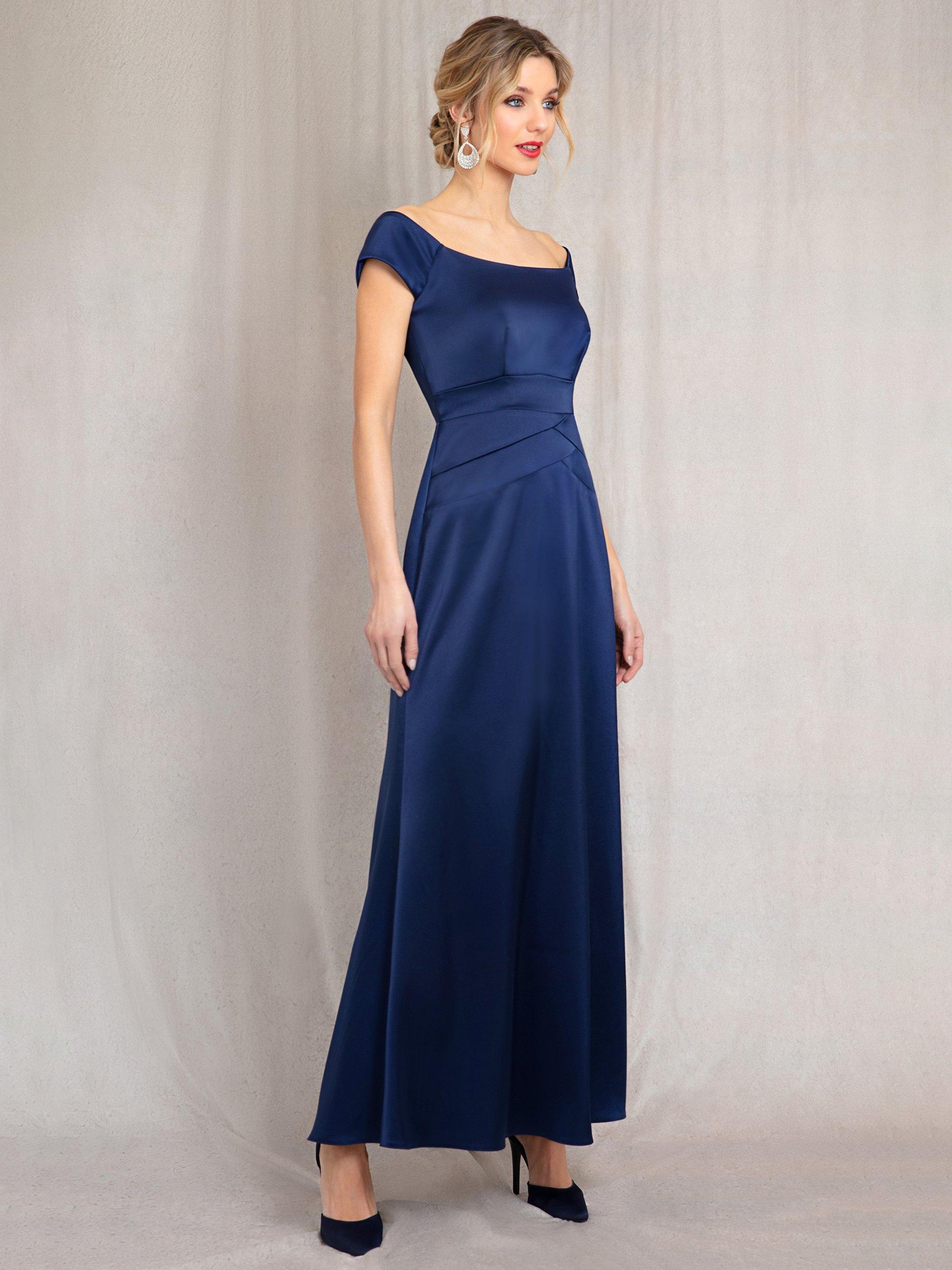 Product image 2 of 7, which shows Alie Street Jasmine Off The Shoulder Gown, Midnight Blue, 6-8