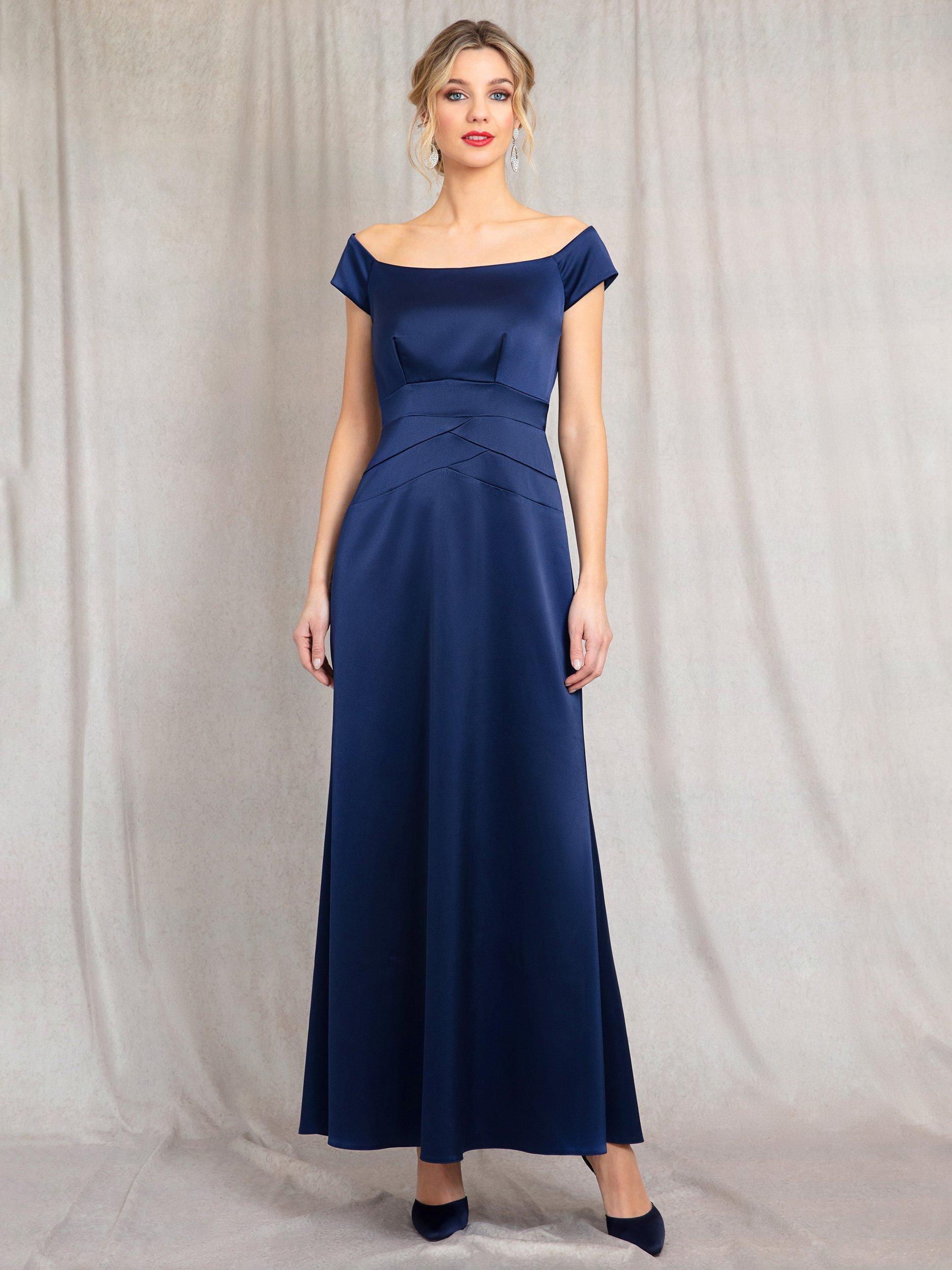Product image 3 of 7, which shows Alie Street Jasmine Off The Shoulder Gown, Midnight Blue, 6-8