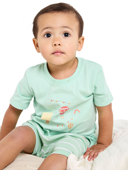 Mini Cuddles Baby Cotton T-Shirt Set, Green - view 2, Green