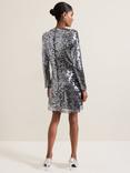 Phase Eight Rhia Sequin Mini Dress, Silver