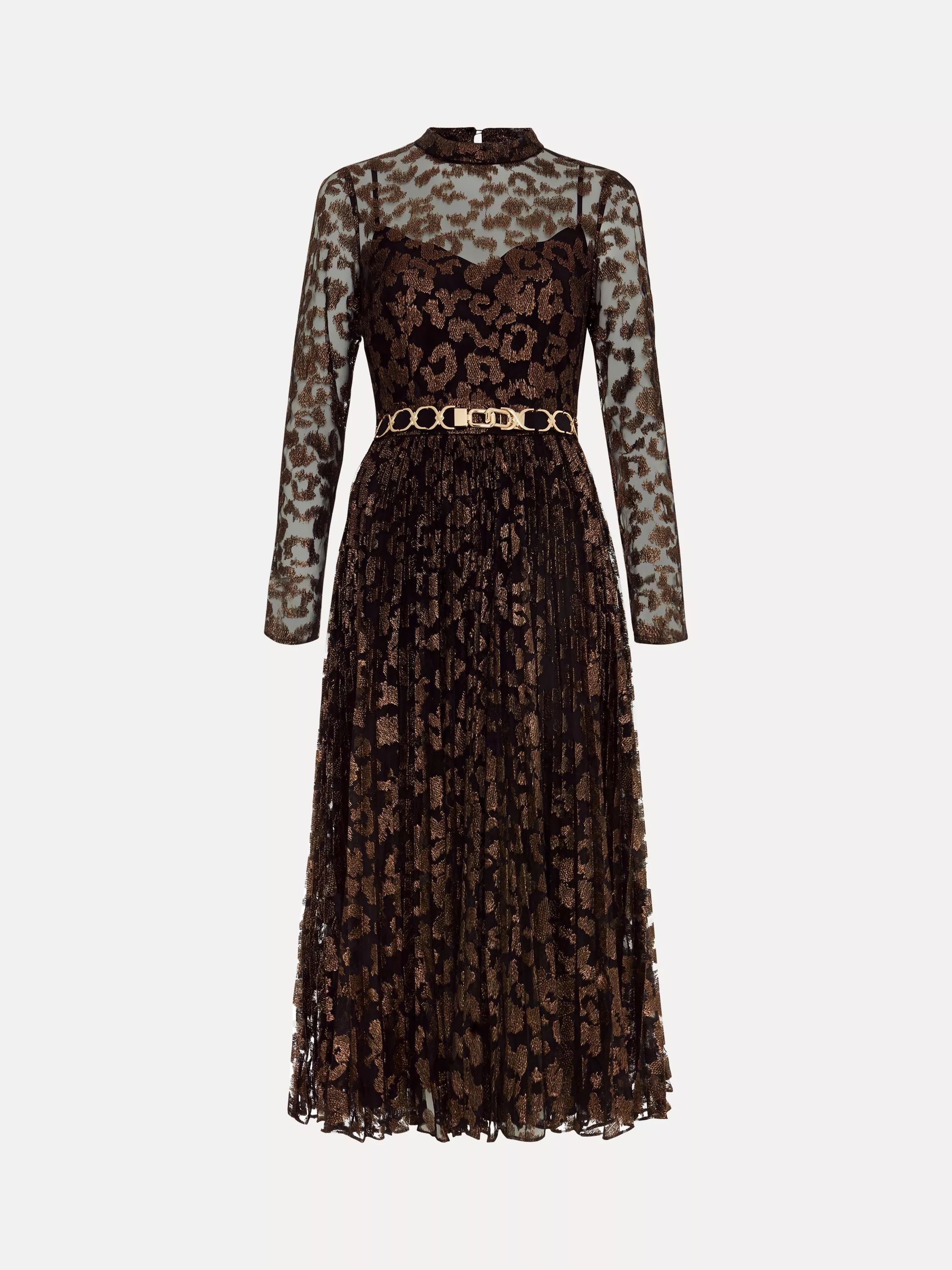 【関税込】PhaseEight ドレス☆Theodora Leopard Print Pleated 009132378?fmt=auto&$background