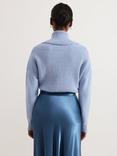 Phase Eight Dara Chunky Cowl Neck Jumper, Light Blue