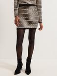 Phase Eight Tanya Geometric Mini Skirt, Gunmetal