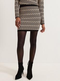 Phase Eight Tanya Geometric Mini Skirt, Gunmetal, Gunmetal