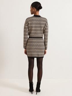 Phase Eight Tanya Geometric Mini Skirt, Gunmetal - view 2, Gunmetal