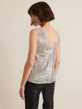 Phase Eight Lumi Sequin Top, Silver