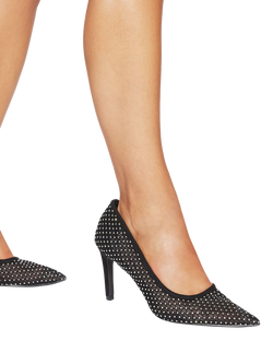 KG Kurt Geiger Anya Embellished High Heel Court Shoes, Black - view 2, Black Black