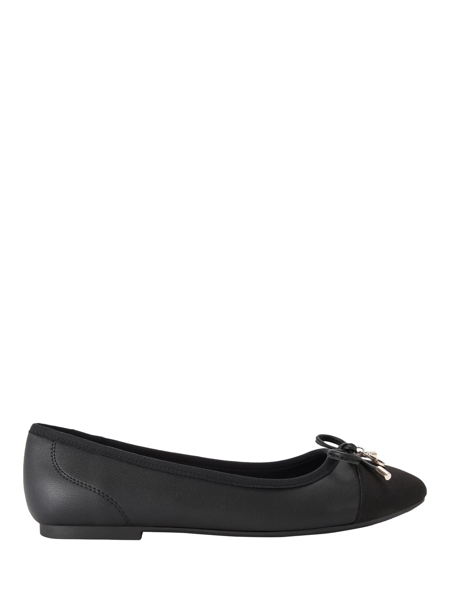 Product image 1 of 5, which shows KG Kurt Geiger Mindy 2 Contrast Toe Ballerina Pumps, Black, 3
