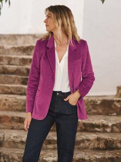 NRBY Bryony Corduroy Blazer, Raspberry - view 2, Raspberry