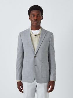 Kin Noah Grid Slim Fit Blazer, Light Grey, Light Grey