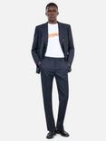 THE KOOPLES Wool Straight Leg Suit Trousers, Navy