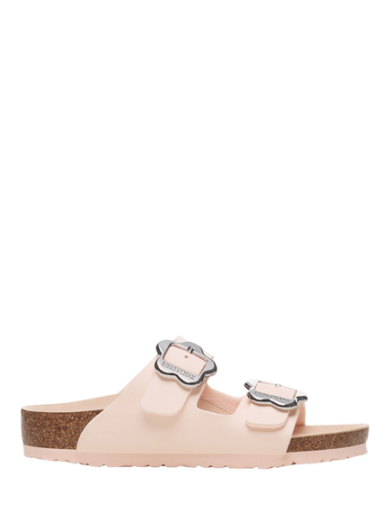 Birkenstock Kids' Arizona Flower Buckle Sandals, Light Rose, Light Rose