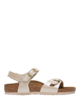 Birkenstock Kids' Rio Ankle Strap Birko-Flor Sandals, Pearl White