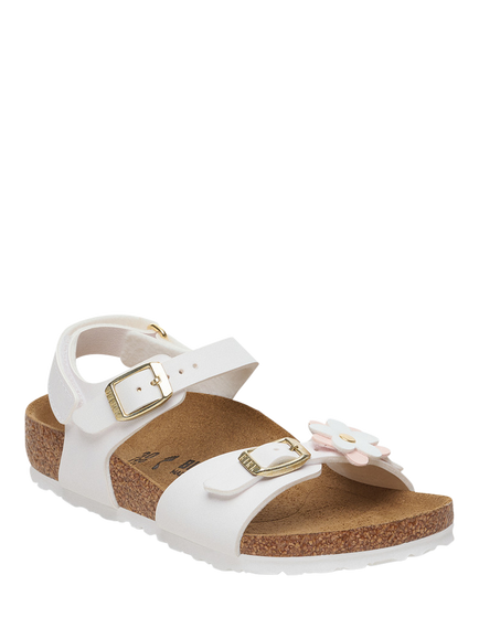Birkenstock Kids' Rio Flower Sandals, White - view 2, White