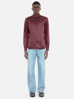 THE KOOPLES Silk Blend Striped Shirt, Black / Red - view 2, Black / Red