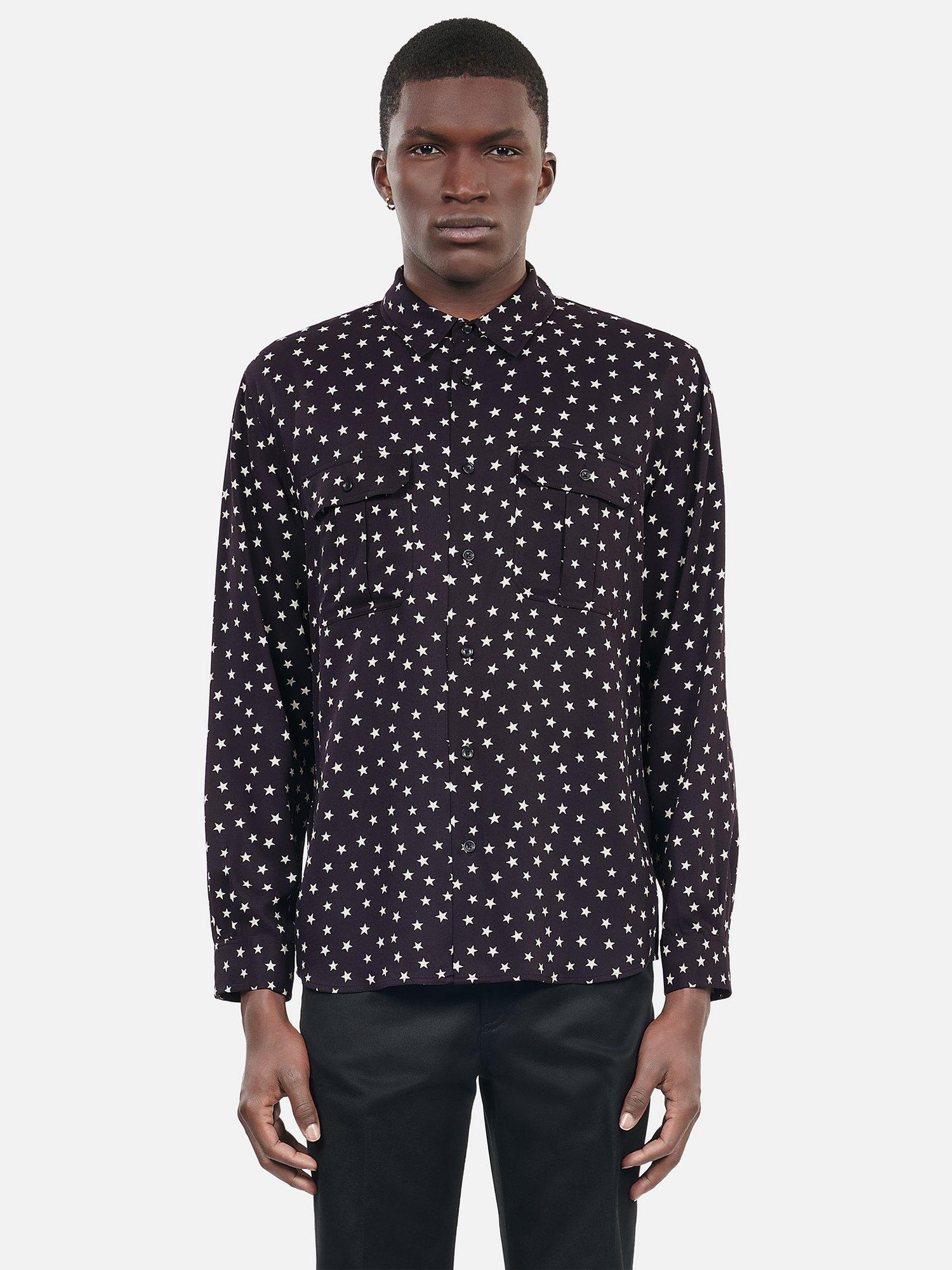 Product image 4 of 7, which shows THE KOOPLES Star Print Shirt, Black/White, L