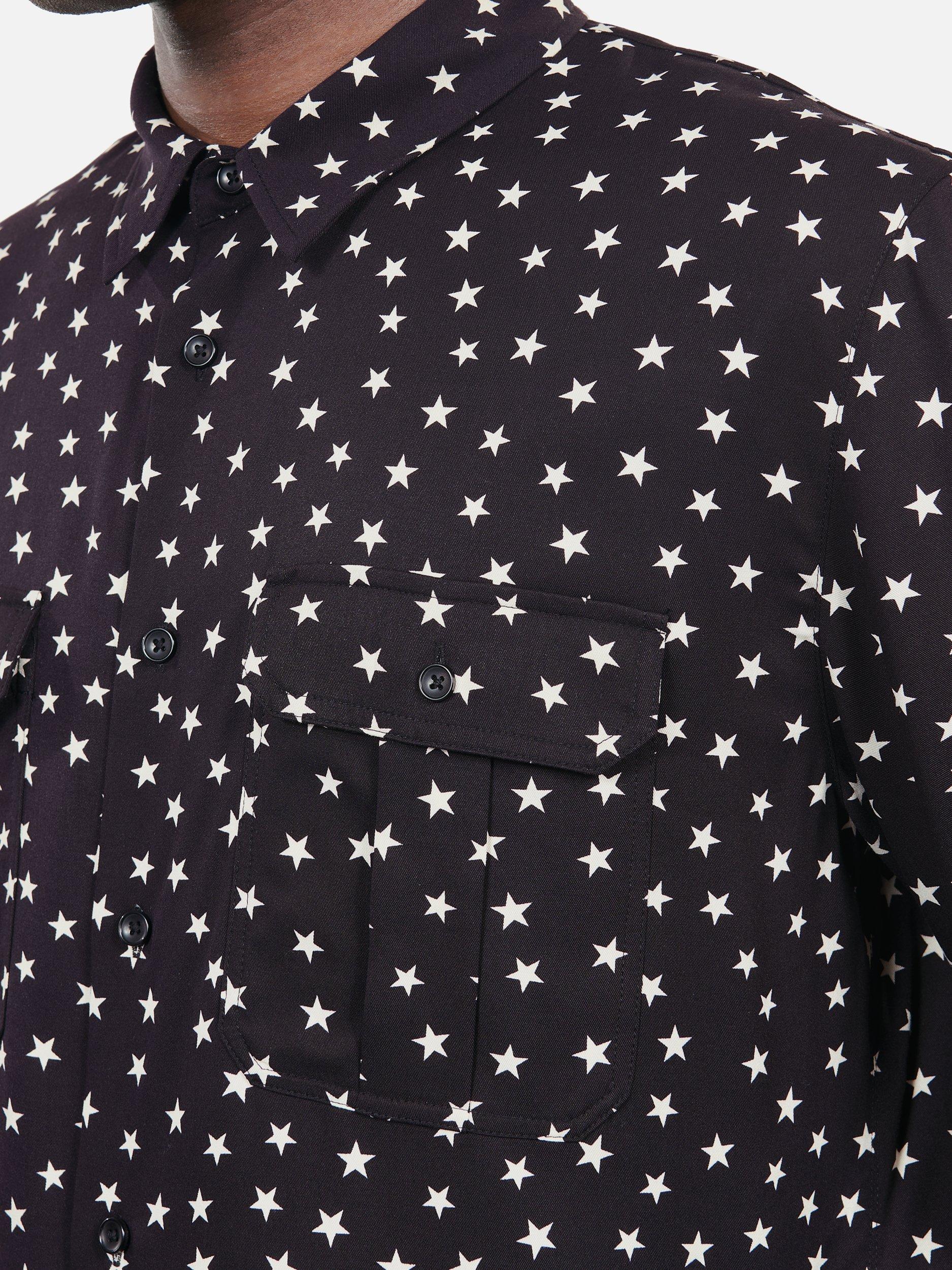 Product image 5 of 7, which shows THE KOOPLES Star Print Shirt, Black/White, L
