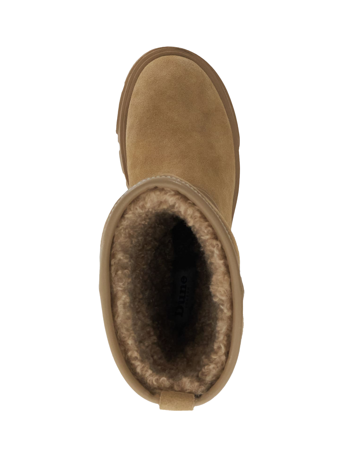 Product image 3 of 6, which shows Dune London Podski Suede Borg Lined Ankle Boots, Taupe, EU36