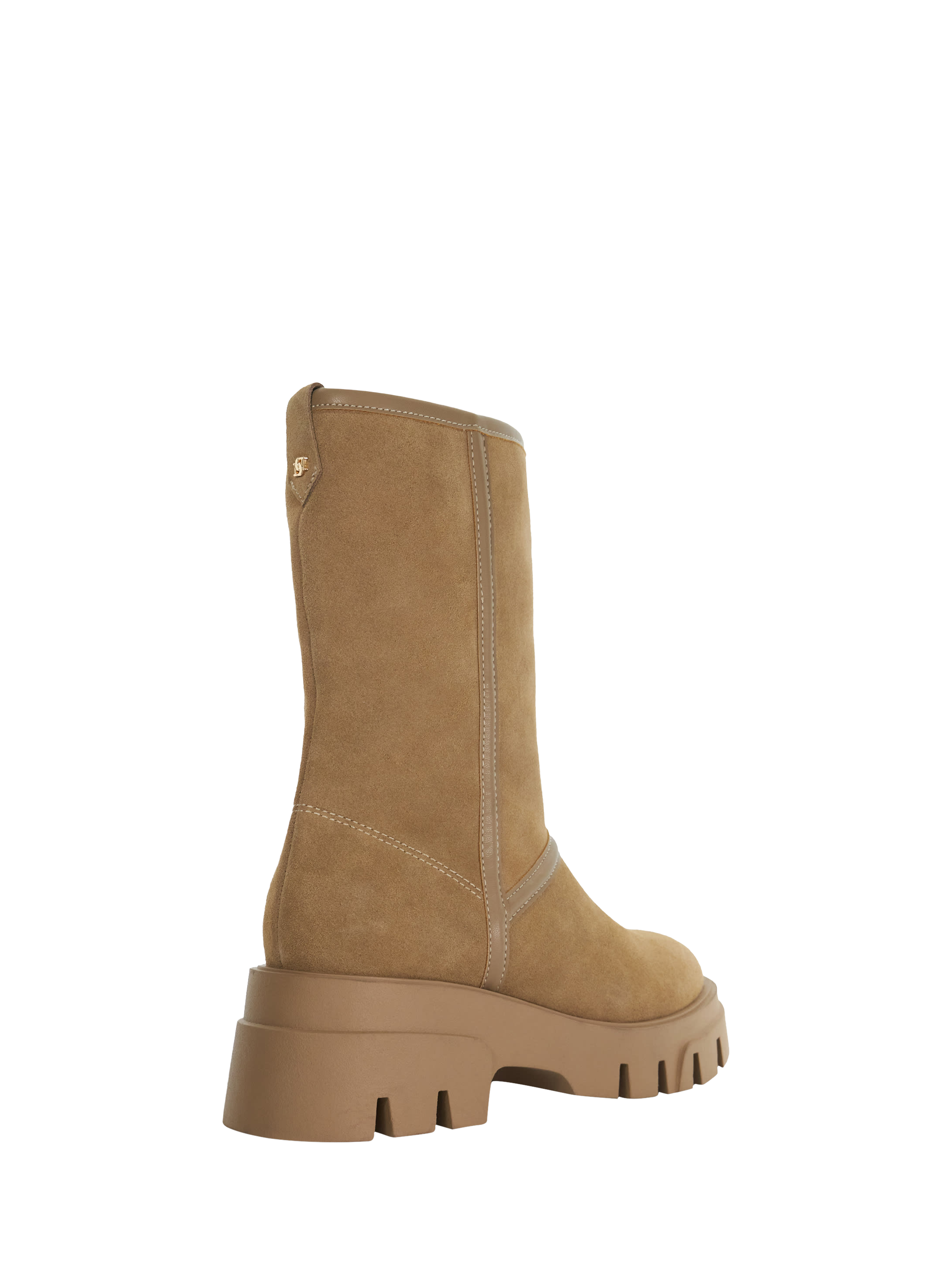 Product image 5 of 6, which shows Dune London Podski Suede Borg Lined Ankle Boots, Taupe, EU36