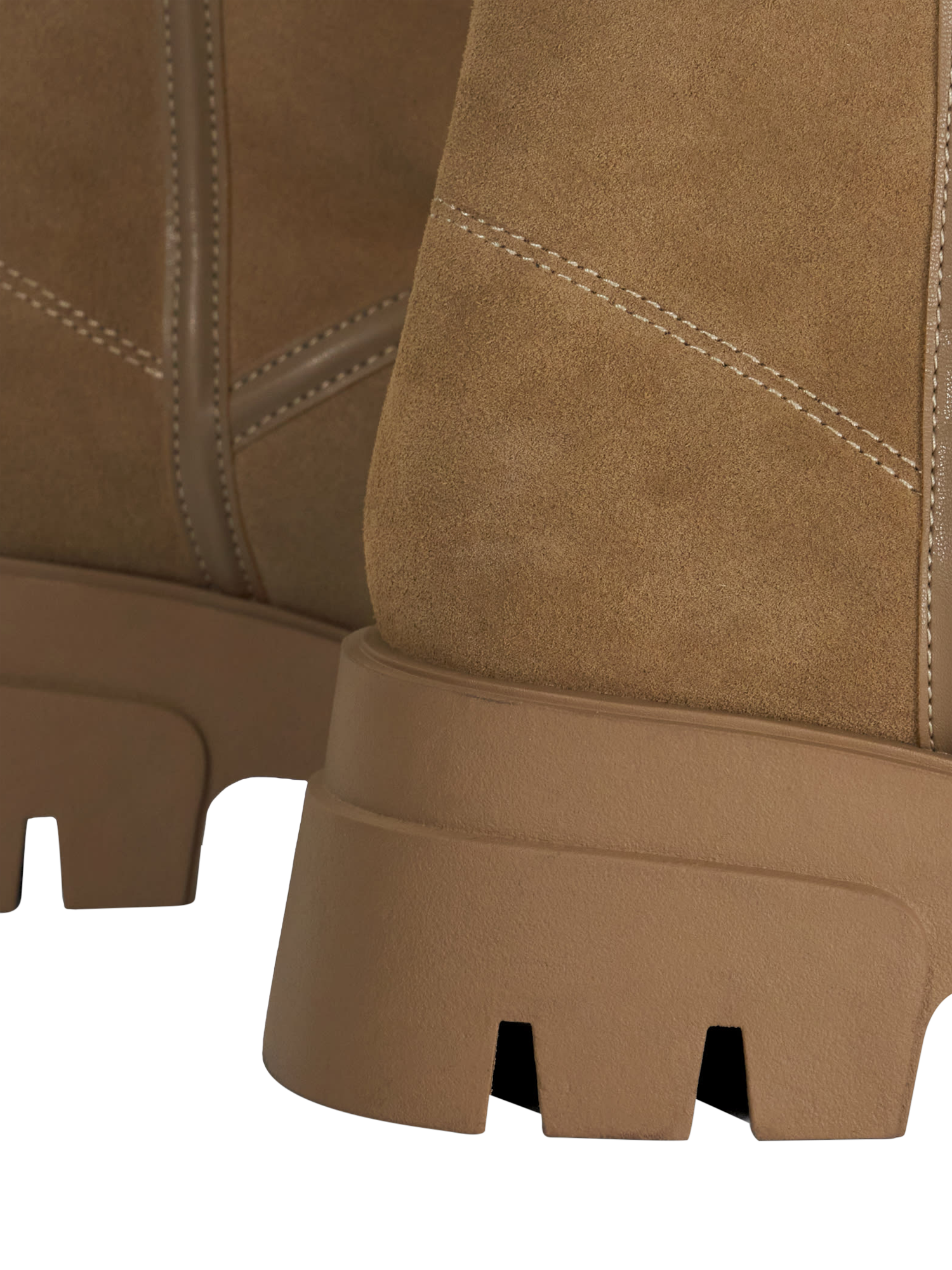 Product image 6 of 6, which shows Dune London Podski Suede Borg Lined Ankle Boots, Taupe, EU36