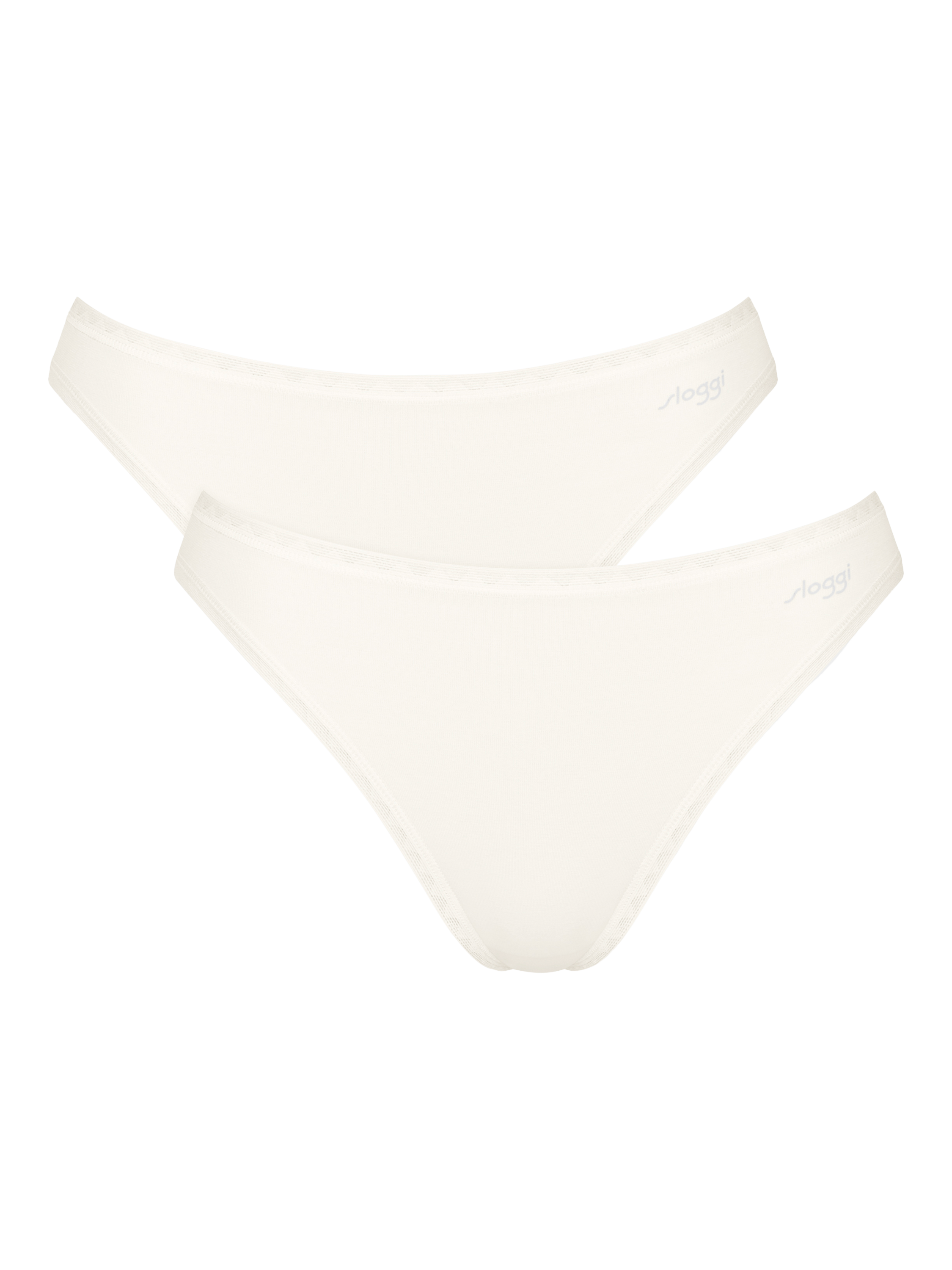 Product image 1 of 7, which shows sloggi GO Organic Cotton Tai Knickers, Silk White, L