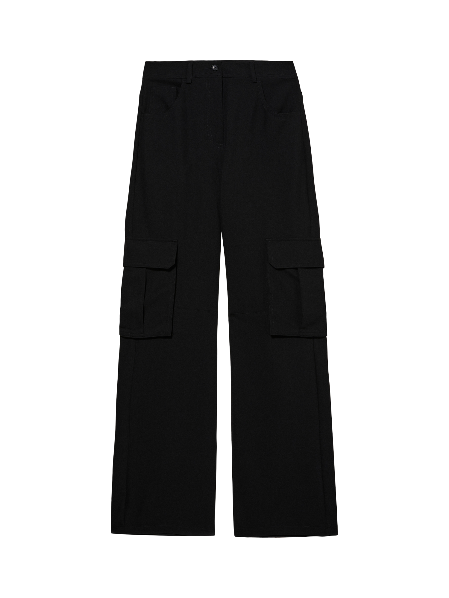 Product image 5 of 5, which shows SISLEY Wide Leg Cargo Trousers, Black, 14