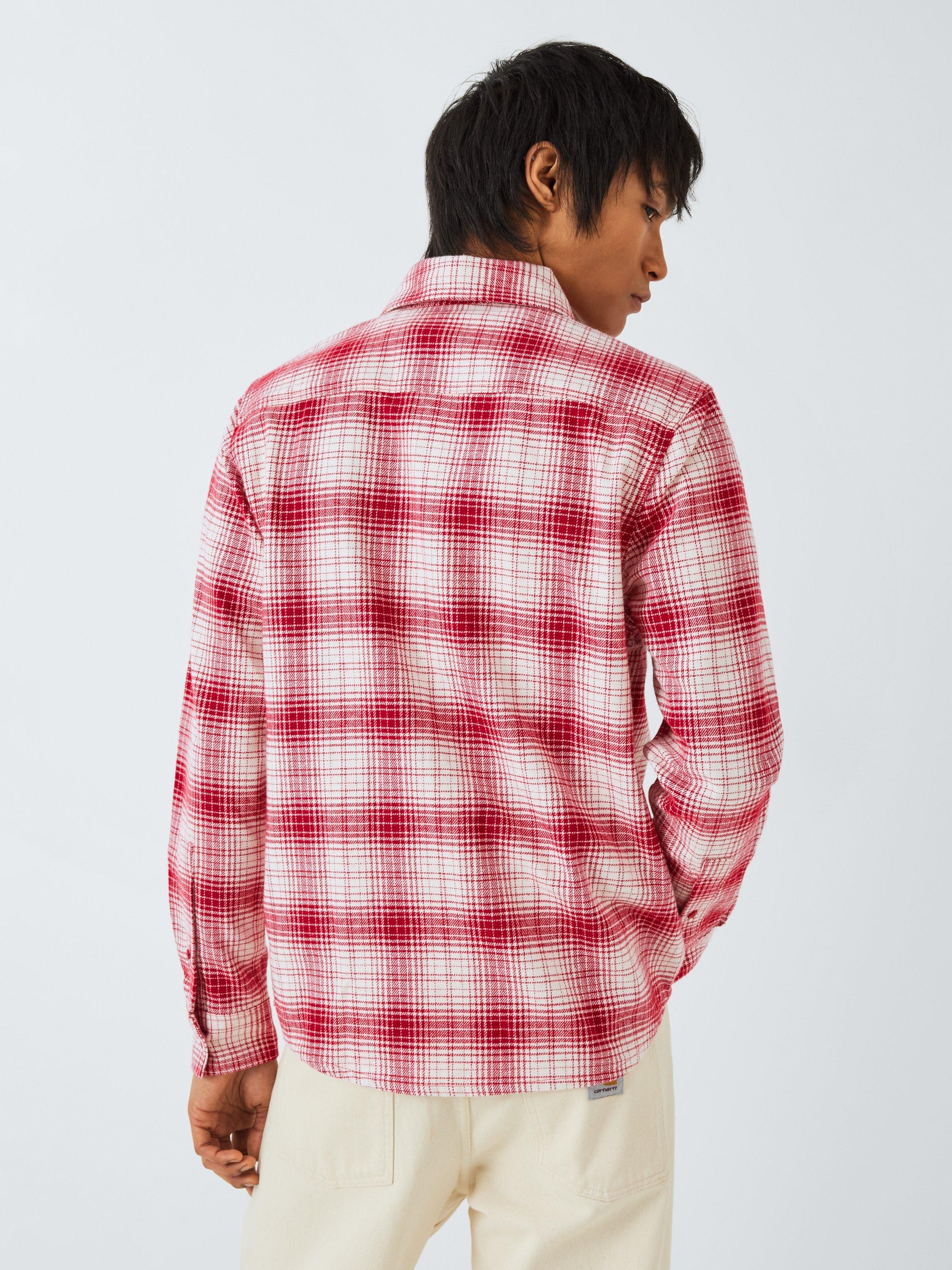 Product image 2 of 6, which shows Dickies Evansville Cotton Regular Fit Check Shirt, English Red, S