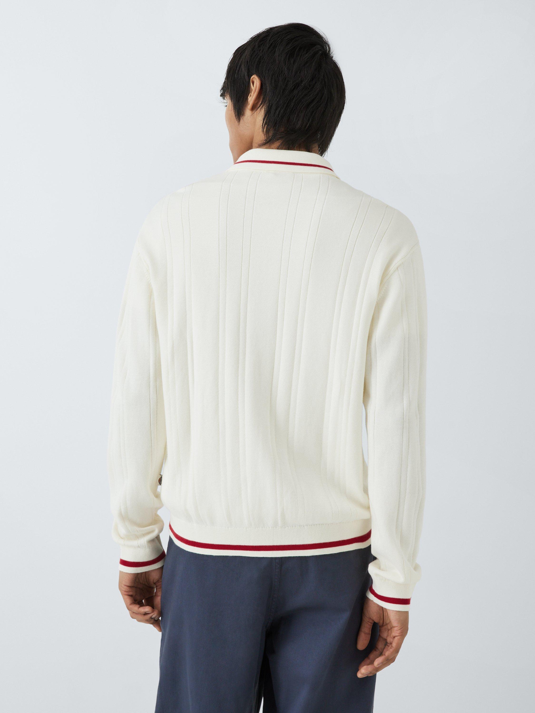 Product image 2 of 6, which shows Dickies Lewistown Cotton Full-Zip Cardigan, Egret, M