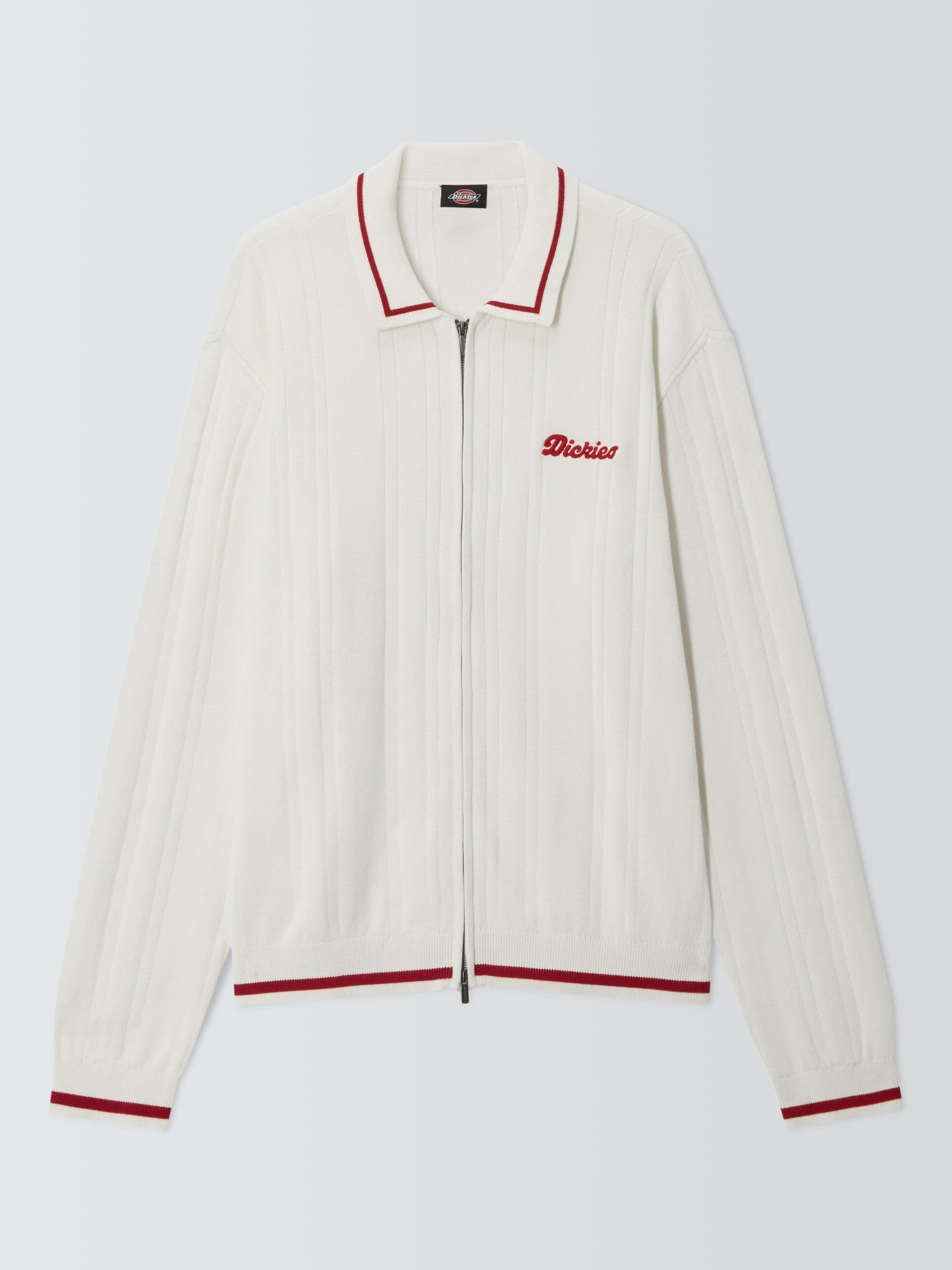 Product image 4 of 6, which shows Dickies Lewistown Cotton Full-Zip Cardigan, Egret, M